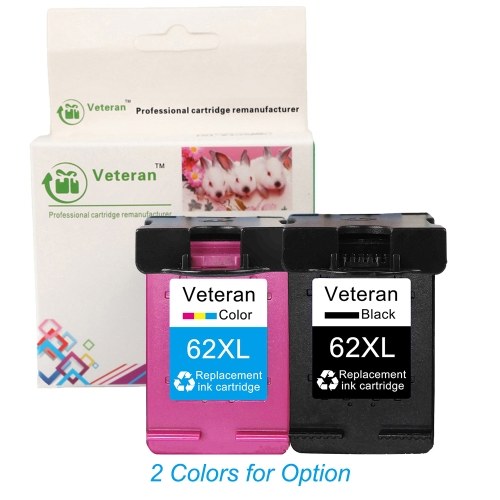 62XL Remanufactured Ink Cartridge Replacement for HP 62XL Large Capacity Compatible with HP OfficeJet 200 5540 5542 5640 7640 5740, 1 Pack