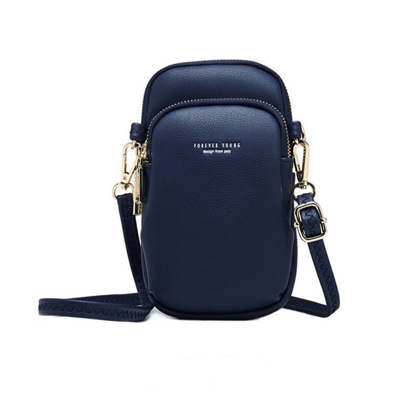 One-Shoulder Phone Bag - Blue