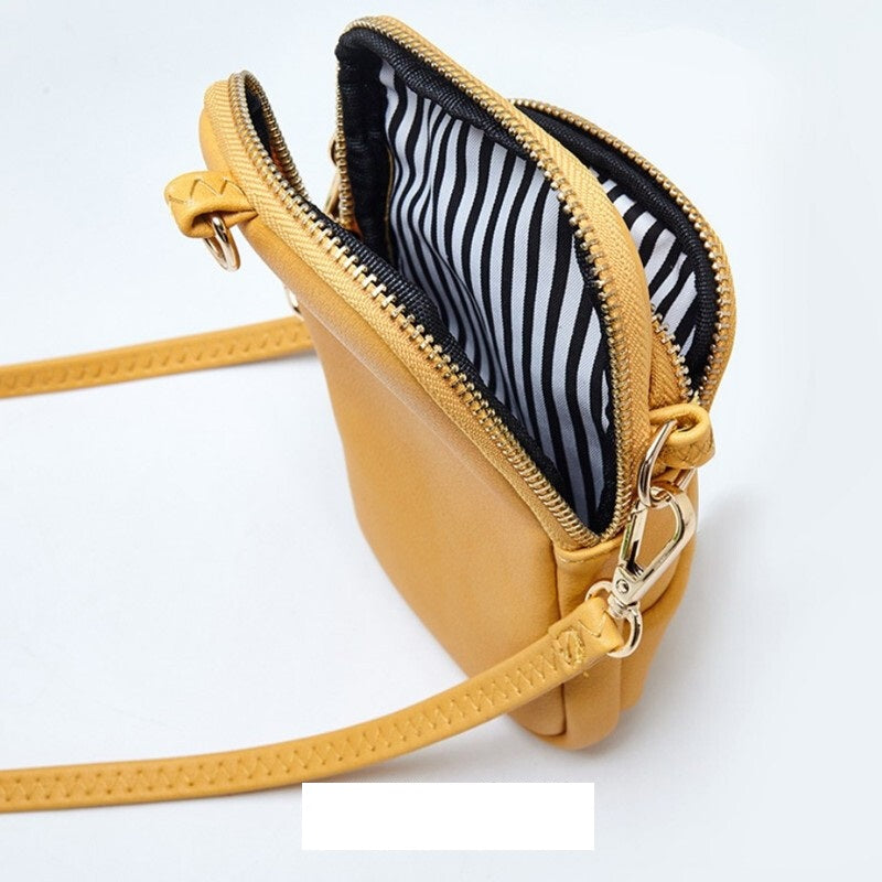 One Shoulder Phone Bag - Yellow