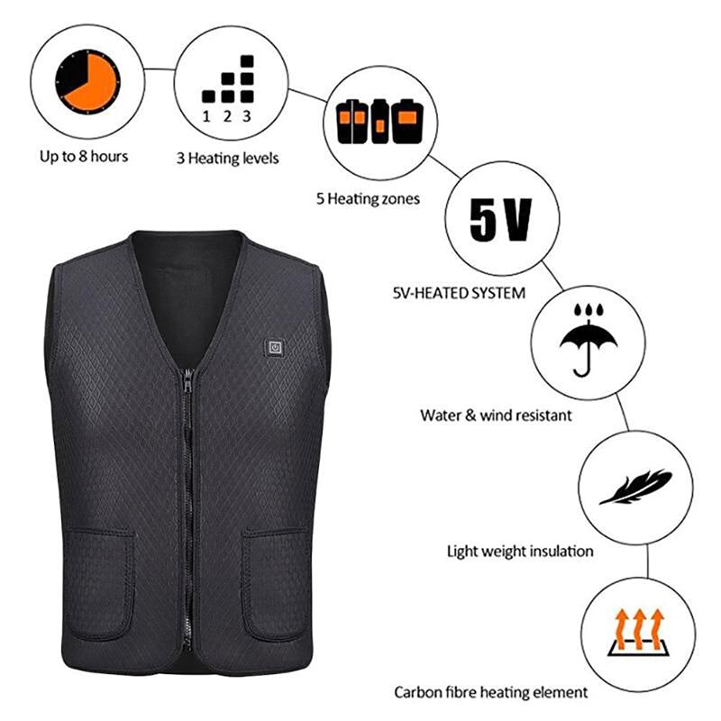 Outdoor Stylish High Quality Heated Vest - White