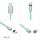 1M LEDs Data Cable Lighting Multifunctional Dust Plug Design Mobile Phone Charging Cable