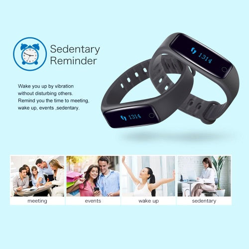 Telcast H30 Heart Rate Smart BT Sport Watch Wristband Bracelet Fitness Tracker 0.86" OLED Call Notification Pedometer Alarm Anti-lost Sleep Monitor Smart Wake-up for iPhone 6 6S 6 Plus 6S Plus 7 Plus Samsung S6 S7 edge Android 4.4 iOS 7.0 or above