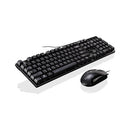 LED Rainbow Color Backlight Adjustable Gaming USB Wired Practical Keyboard Mouse Set