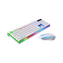 LED Rainbow Color Backlight Adjustable Gaming USB Wired Practical Keyboard Mouse Set