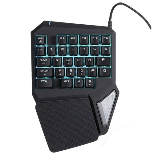 One Single Hand USB Wired Gamer Keyboard