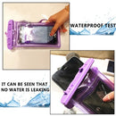 PVC Float Airbag Waterproof Swimming Bag Mobile Phone Cover Dry Pouch Universal Diving Drifting Bags Purple