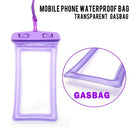 PVC Float Airbag Waterproof Swimming Bag Mobile Phone Cover Dry Pouch Universal Diving Drifting Bags Purple