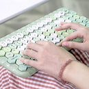 Cordless Mechanical Keyboard Mouse Round Cap Keyboard Office Desktop Keyboard and Mouse Set