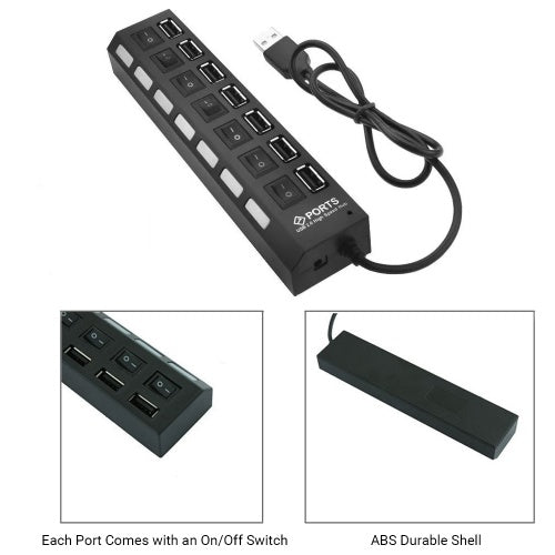 7 Ports USB Hub Splitter