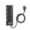 4-Ports USB Hub 480Mbps High Speed Data Transfer USB 2.0 Charging Splitter