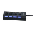 4-Ports USB Hub 480Mbps High Speed Data Transfer USB 2.0 Charging Splitter