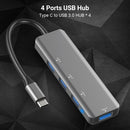 4 Ports USB Hub Type C to 4 * USB 3.0 HUB Adapter Converter Splitter for PC Laptop Mobile Phone