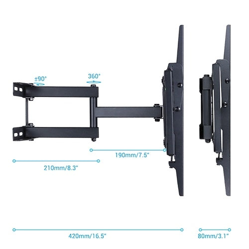 UNHO Monitor Arm Television Screw Bracket Multi-directional Motion 26''-55'' 22''-50'' LCD LED Monitor Holder Arm Mount Bracket Loading 30-45kg Easy Installtion