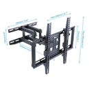 UNHO Monitor Arm Television Screw Bracket Multi-directional Motion 26''-55'' 22''-50'' LCD LED Monitor Holder Arm Mount Bracket Loading 30-45kg Easy Installtion