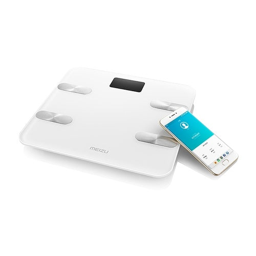 MEIZU Smart Body Fat Scale Digital Scale Bathroom Scale Smart Backlit Display Scale for Body Weight Body Fat Water Muscle Mass BMI