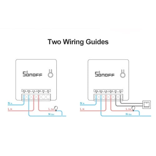 SONOFF MINI WiFi لتقوم بها بنفسك مفتاح ذكي للتحكم عن بعد مفتاح خارجي ثنائي الاتجاه يعمل مع Alexa Google Home