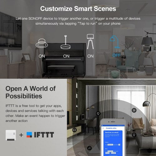 SONOFF MINI WiFi DIY Smart Switch Remote Control Two Way External Switch Work With Alexa Google Home