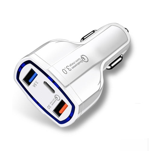 Quick Car Charger With 2 USB Ports Type-C