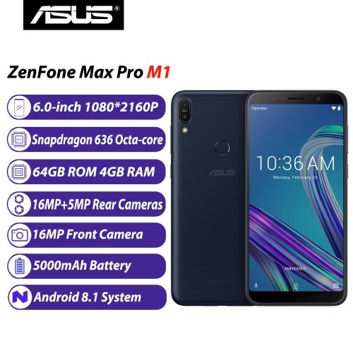 الإصدار العالمي للهاتف المحمول ASUS ZenFone Max Pro M1 4G