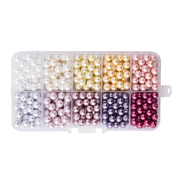 Pandahall Premium 500 Pcs Luster Pearl Beads - Mixed