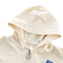 Patchwork Hoodie Sportswear - Blue