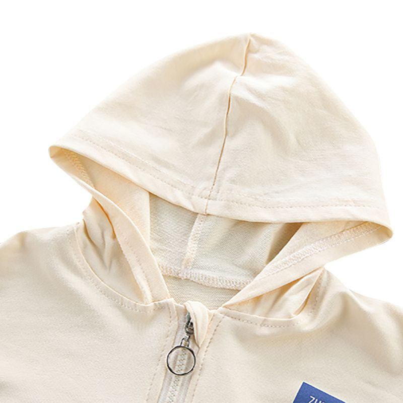 Patchwork Hoodie Sportswear - Blue