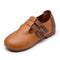 Patchwork Leather Shoes - Brown