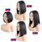 Peruvian Hair Lace Front Human Hair Wig - Black