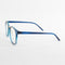 Plain Glass Spectacle Silicone Frame Optical Eyeglasses - Blue