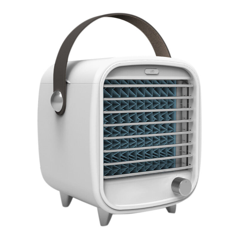 Portable LED Air Conditioner Cooling Fan - White