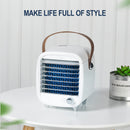 Portable LED Air Conditioner Cooling Fan - White