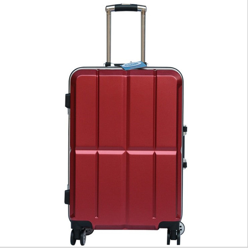 Premium Aluminum Travel Luggage - Red