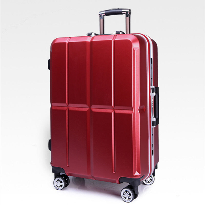 Premium Aluminum Travel Luggage - Red