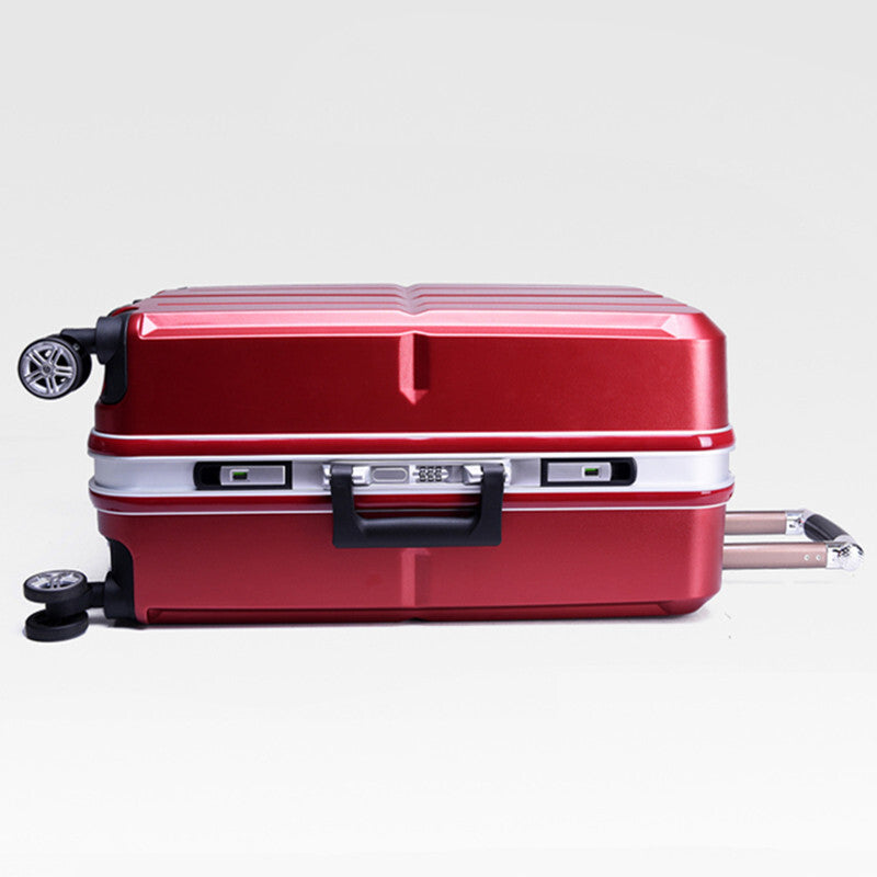 Premium Aluminum Travel Luggage - Red