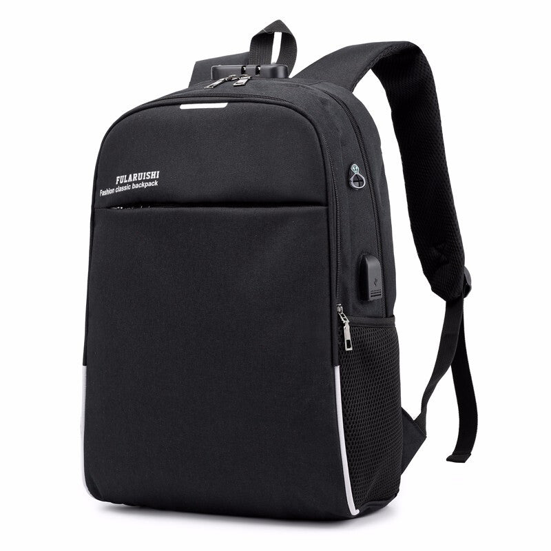 Premium Anti Theft Backpack with USB Port - Black