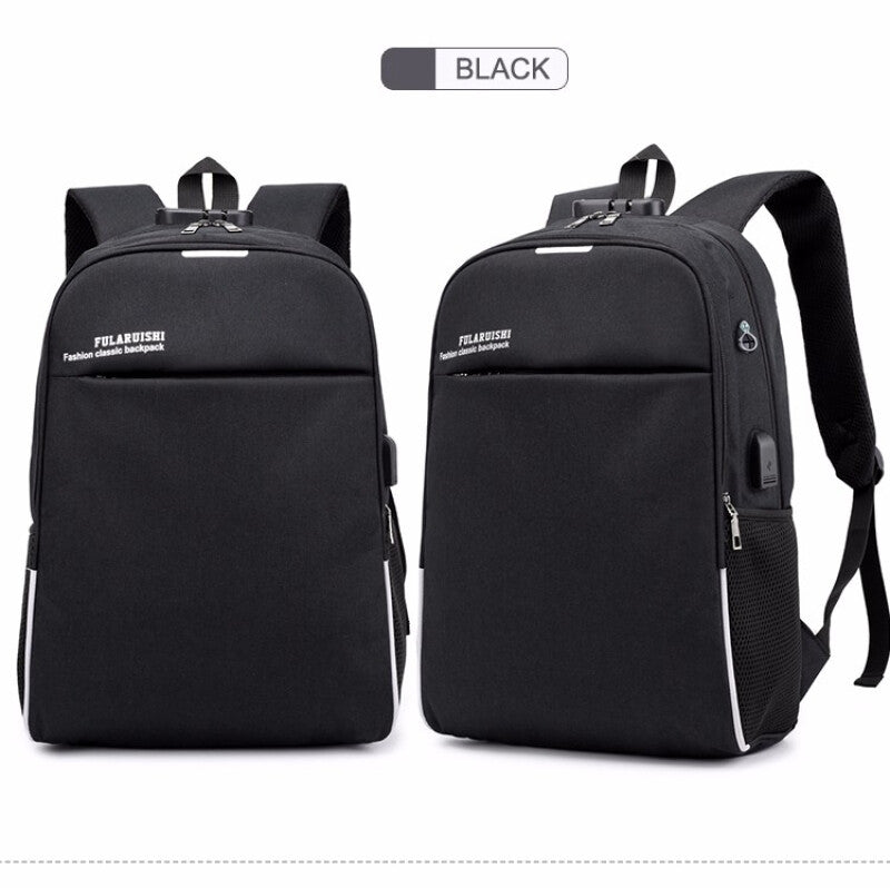 Premium Anti Theft Backpack with USB Port - Black