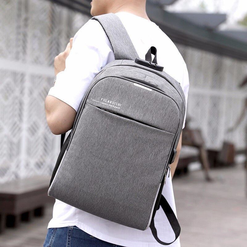 Premium Anti Theft Backpack with USB Port - Grey