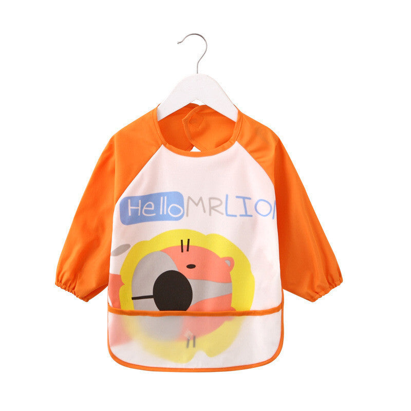 Premium Baby Smock Meal Apron - Orange