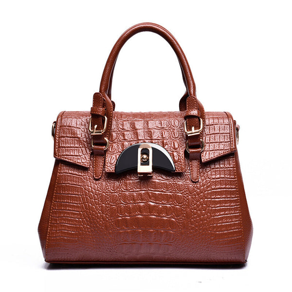 Premium Leather Tote Bag - Brown