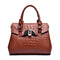 Premium Leather Tote Bag - Brown