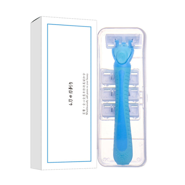 Premium Manual Shaver With 4 Blades - Blue