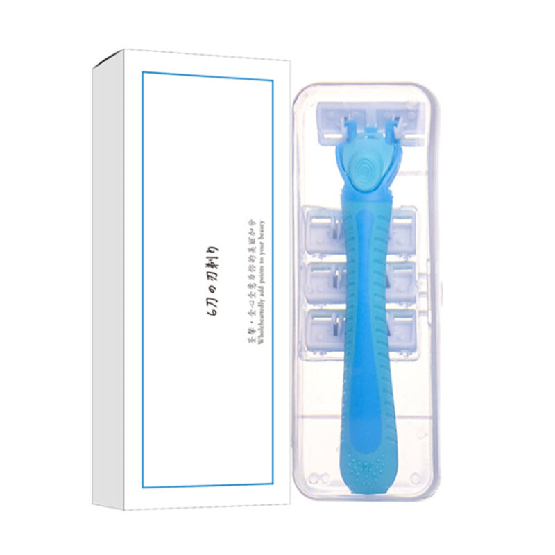 Premium Manual Shaver With 4 Blades - Blue