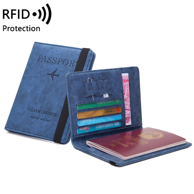 Premium Travel Passport Holder - Blue