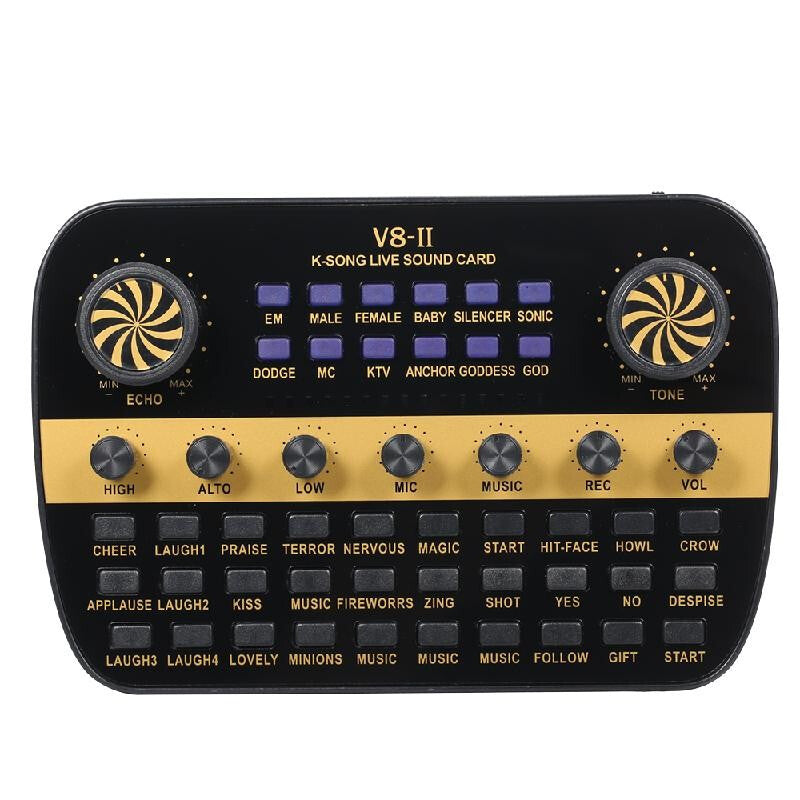 Premium V8 Updated Live Sound Mixer - Black