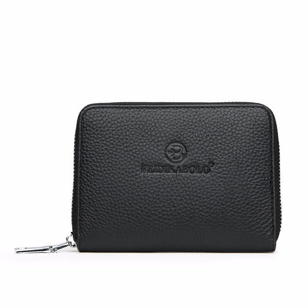 Premium Wei Men's ID & Card Holder - Natural Black