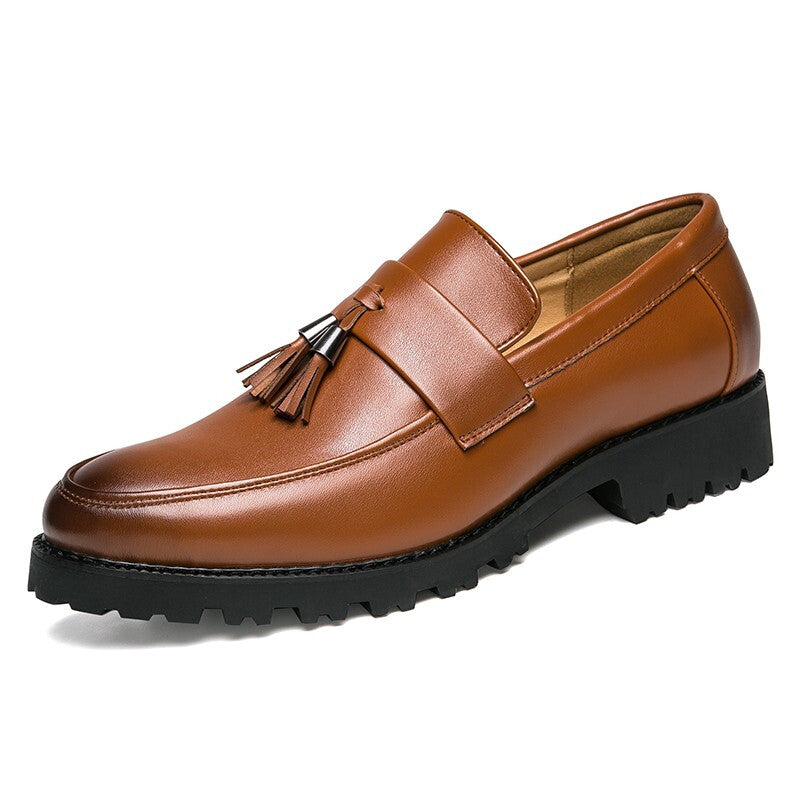 Prince Leather Oxford Shoes - Brown