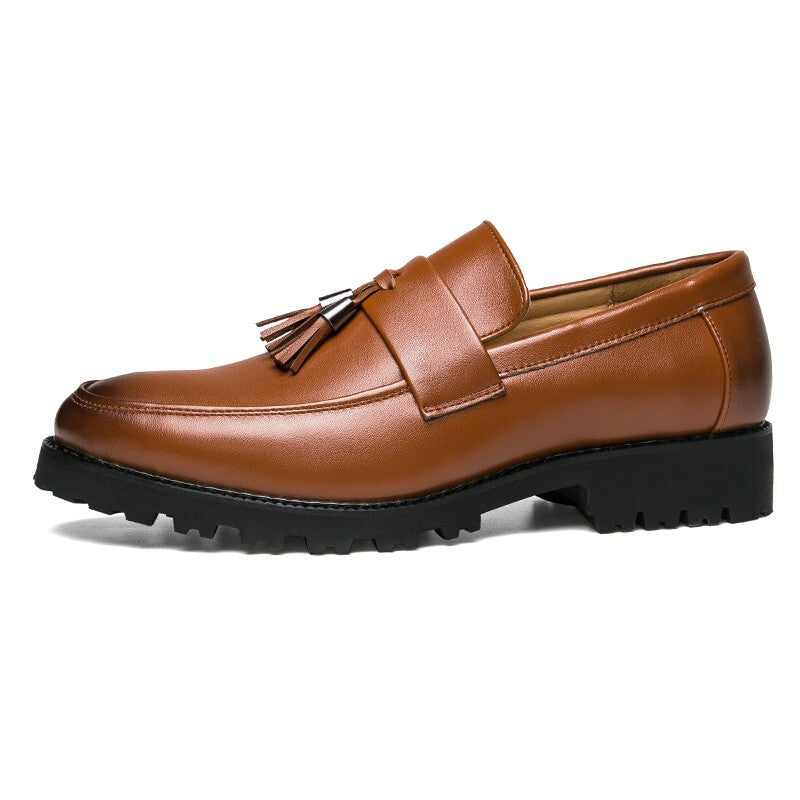 Prince Leather Oxford Shoes - Brown