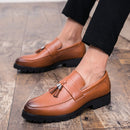 Prince Leather Oxford Shoes - Brown