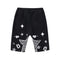 Printed Summer Linen Pants - Black