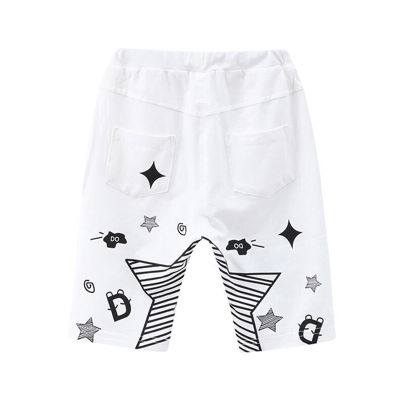 Printed  Summer Linen Pants - White